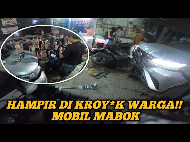 HAMPIR DI AMUK MASA || MOBIL TABR*K WARGA DAN PENGGUNA JALAN😡 class=