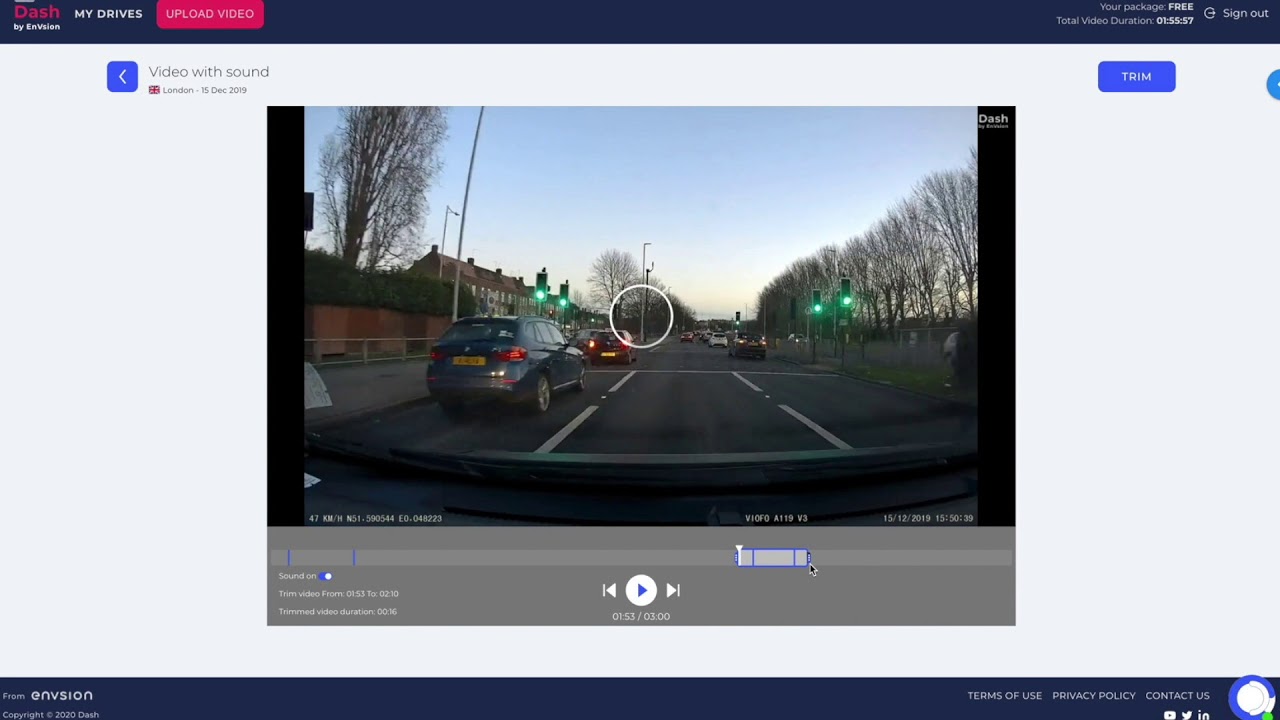 Dash - Dash Cam Video Player - Trimming Feature - YouTube