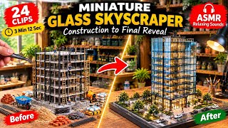 I Built a Tiny Glass Skyscraper! 😍🏙️ | Miniature Construction ASMR