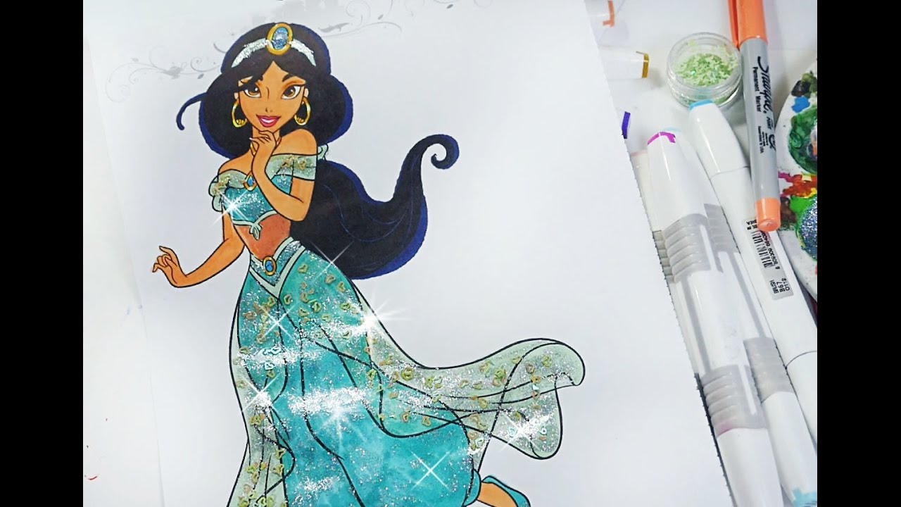Princess Jasmine coloring book Disney princess coloring page