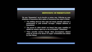 Introduction to the fermentation processes