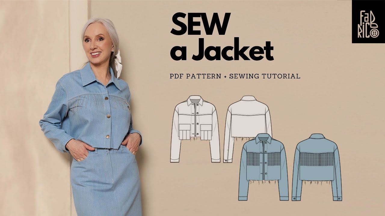 How To Make a Jacket | DIY a Denim Jacket using Patterns | Sewing ...