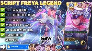 NEW UPDATE!! Script Skin Freya Legend - Galactic Vanquisher no password | Full Effect Voice