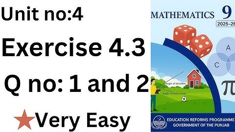 Class 9 math chapter 4 ex 4.3 | Class 9 maths chapter 4.3 English medium | exercise 4.3 Q no 1,2