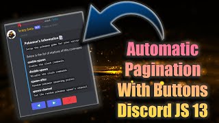 Automatic Pagination With Buttons Discord JS 13