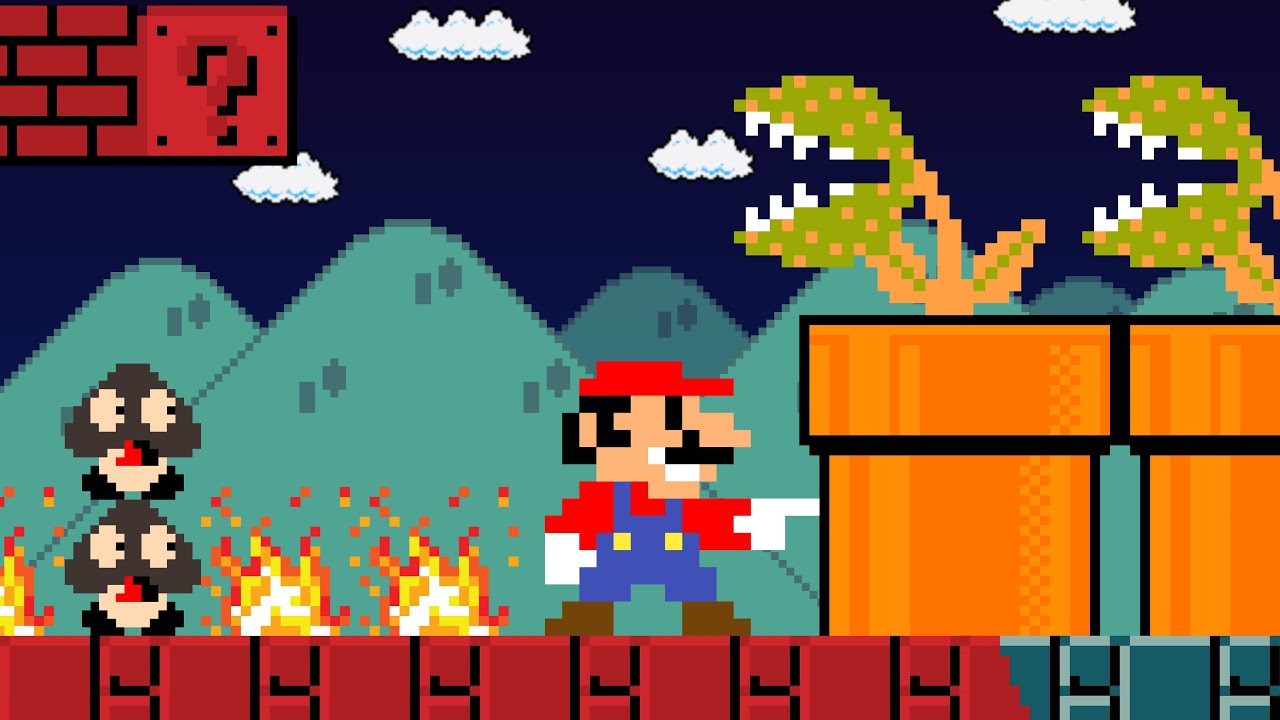 Mario Attacking Cat Mario : Mario touches Everything it Turns into Fire in Super Mario ...