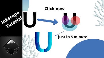 #inskcape #U logo// letter logo// inkscape tutorial 2021// just 5 minute// logo made by Ashwin.