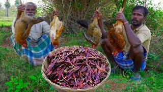 Chinthamani Chicken Recipe | Traditional CHICKEN Chinthamani prepared by uncle | food fun village