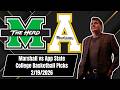 College Basketball Pick - Marshall vs Appalachian State Prediction, 2/19/2026 Free Best Bets & Odds