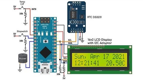 Real-Time Clock & Stopwatch Displayed on I2C LCD