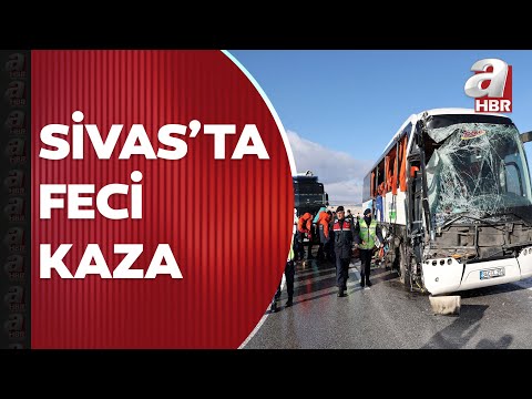 Sivas'ta yolcu otobüsü tır ile çarpıştı! 1 ölü çok sayıda yaralı var | A Haber