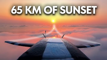 flying over the clouds at sunset is magical