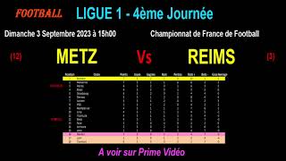 METZ - REIMS : match de football de la 4ème journée de Ligue 1 - Saison 2023-2024