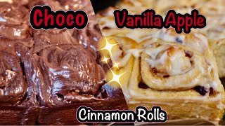 Cinnamon Rolls / Choco & Vanilla Apple/ Zimtschnecken 🇩🇪/ ซินนามอนโรล