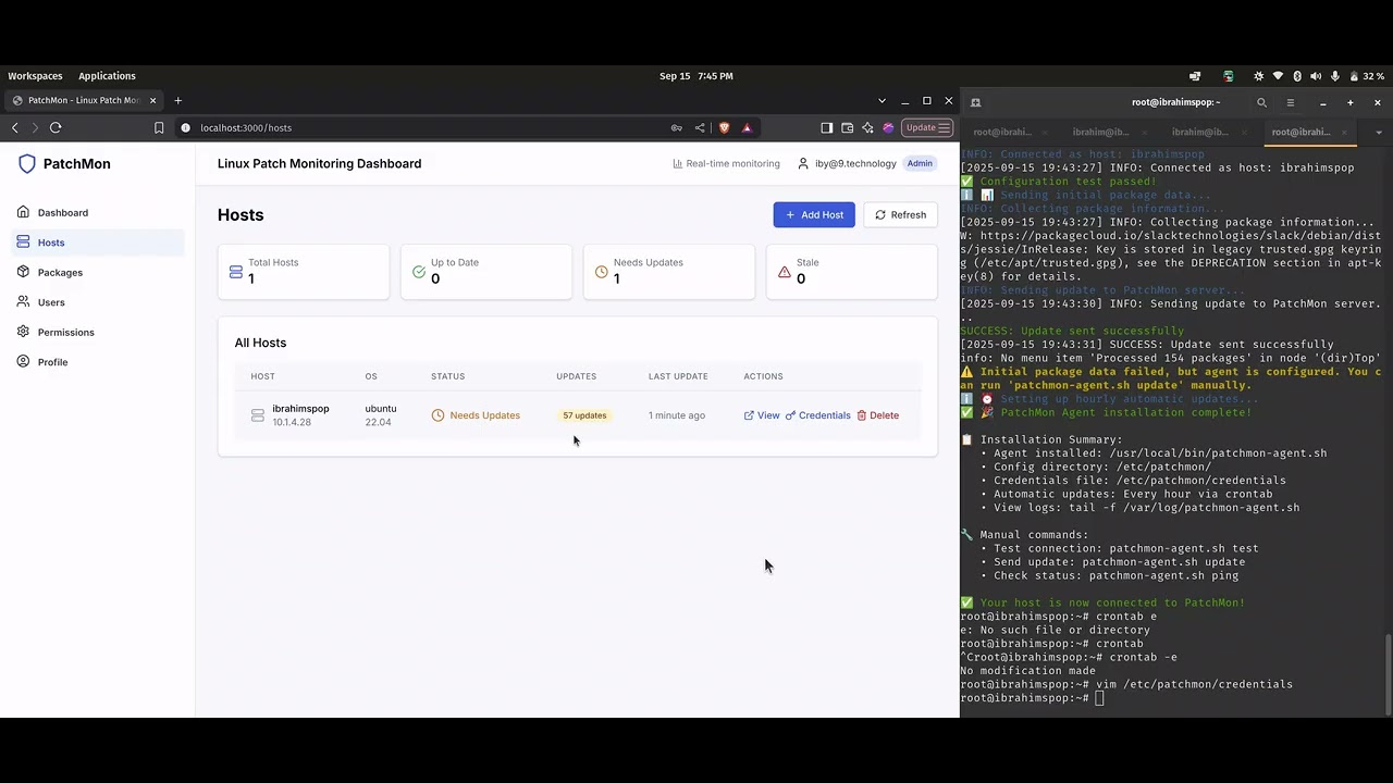 Patchmon.net demo 1 - Overview of the initial Linux Patch Monitoring ...