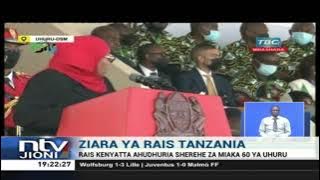 Rais Uhuru Kenyatta aungana na rais Suluhu katika sherehe za kuadhimisha miaka 60 ya Uhuru wa TZ