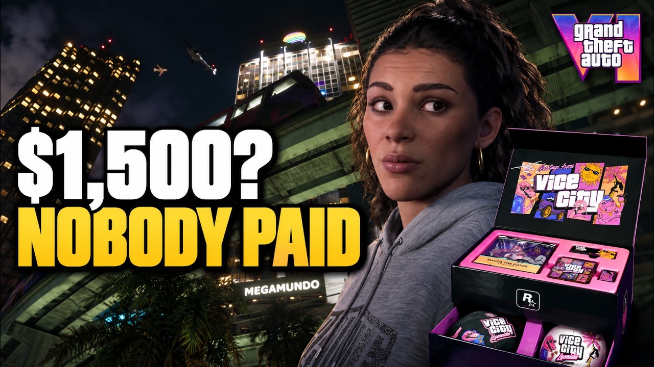GTA 6 Radar video thumbnail: Rockstar's $399.99 Goodtime State Vice City Collection, listed on eBay for far more while still available to pre-order at the source