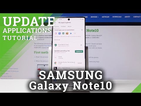 How to Update Applications in SAMSUNG Galaxy Note 10 - Latest App Version