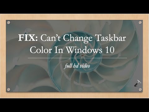 Can’t Change Taskbar Color In Windows 10 hqdefault