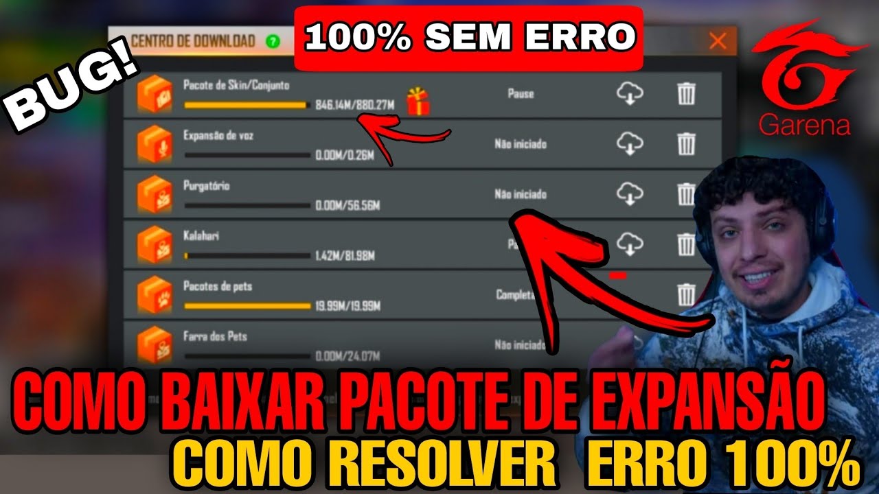 Onde baixar o pacote de download? – Free Fire Suporte