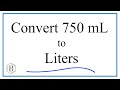 Converting Milliliters to Liters