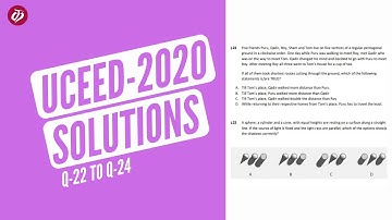 UCEED-2020 Solutions | Q22-24 |