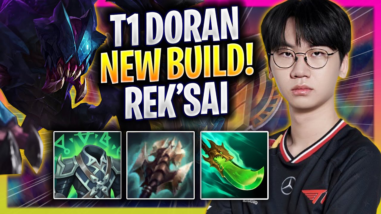 T1 DORAN TRIES NEW REK'SAI BUILD! - T1 Doran Plays Rek'sai TOP vs Tahm Kench!