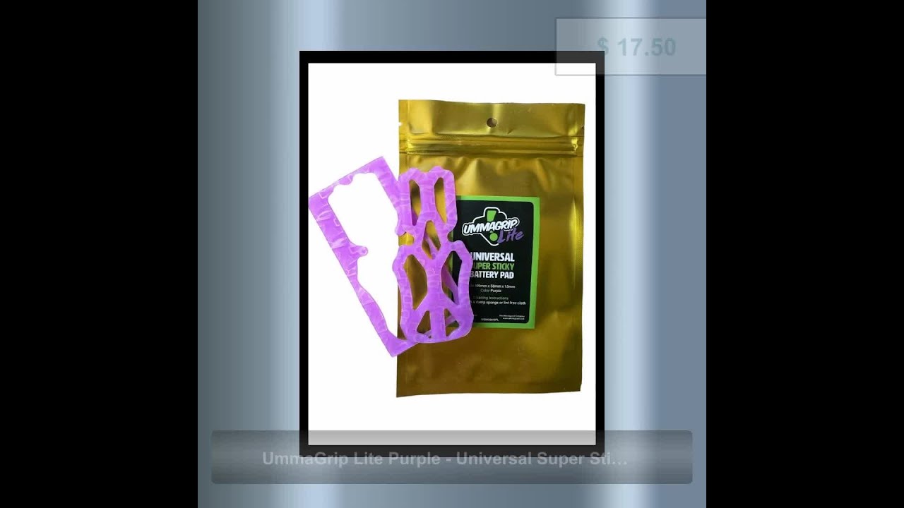 UmmaGrip Lite Purple - Universal Super Sticky Battery Pad (Laser Cut Choose Frame)