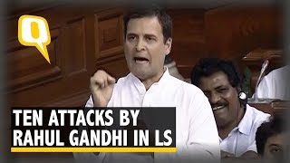 PM Modi’s ‘Jumla Strikes’ &amp; More: 10 Attacks by Rahul Gandhi in LS | The Quint