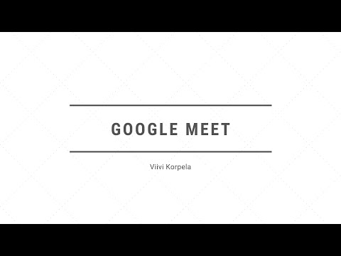 Video: Missä google meet on?