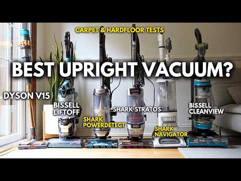 Which VAC is the BEST for Hard Floors & Carpet - Dyson V15 vs Bissell vs Shark Upright Vacuums