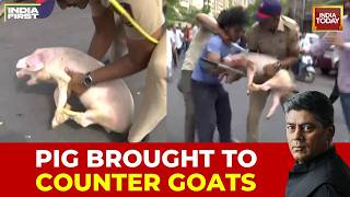 Mira Road Bakrid Clash: Pig Brought As Counter-Protest To Goats In Mumbai Society | Thane Protest