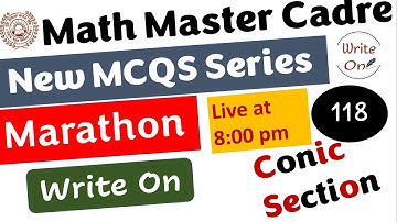 Math Master Cadre | Conic Section| Most Important MCQs |Ch-12 |New Classes #mastercadre