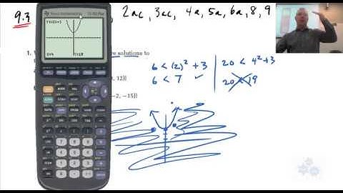 PC 20 9.3 Quadratic Inequalities in Two Variables (homework questions)