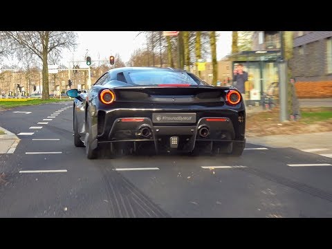 2018 Ferrari 488 Pista POWERSLIDE, Accelerations & More Exhaust SOUNDS!