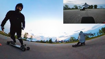 Electric Skateboard Racing @ intro 2 speed Chicago - Stooge Race Boards V5