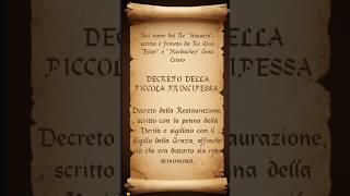 👑📜DECRETO DELLA PICCOLA PRINCIPESSA