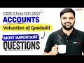 Class 12 Accounts Chapter 2 | Valuation of Goodwill Most Important Questions
