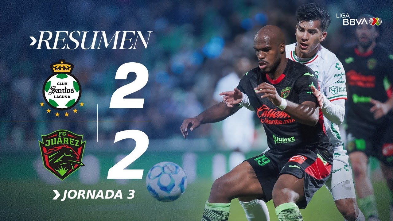 SANTOS 2-2 JUÁREZ | Bravos rescatan el empate con golazo de tiro libre | J3 | Con México Clausura 26