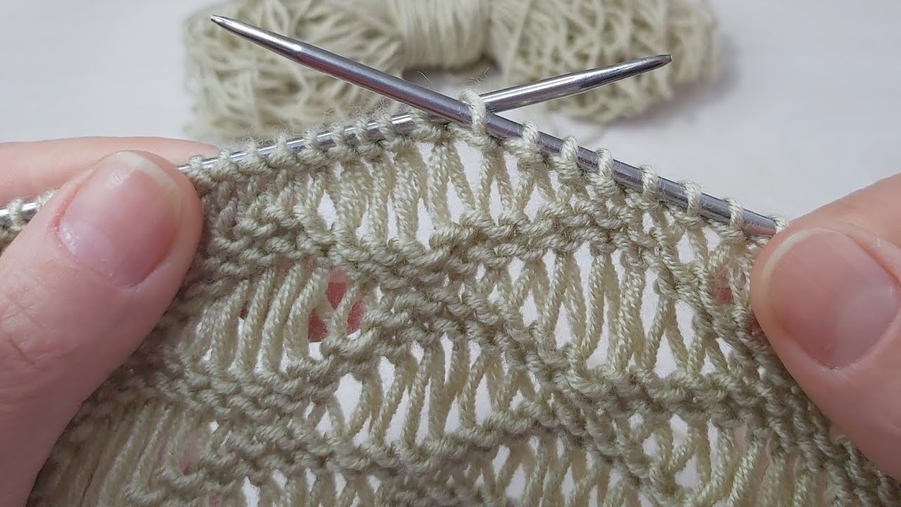 İki şiş kolay dalgalı  erişte model anlatımı ✅crochet knitting