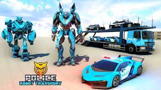 Game Mobil Polisi Robot Kapal Truk Transportasi | Police Truck : Robot Transport | Rution Games screenshot 4