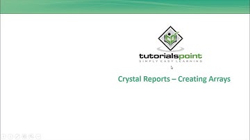 SAP Crystal Reports - Creating Arrays
