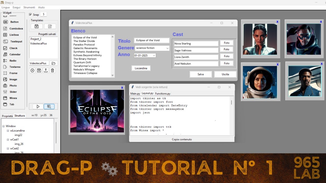 Drag-p Tutorial 1 drag and drop python - YouTube