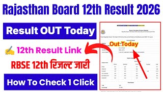 Rajasthan Board 12Th Result 2026 Kaise Dekhe How To Check Rbse 12Th Result 2026 ?Cl 12Th Result