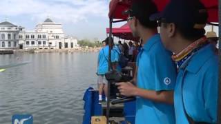 Teens Race Model Boats In Nw China