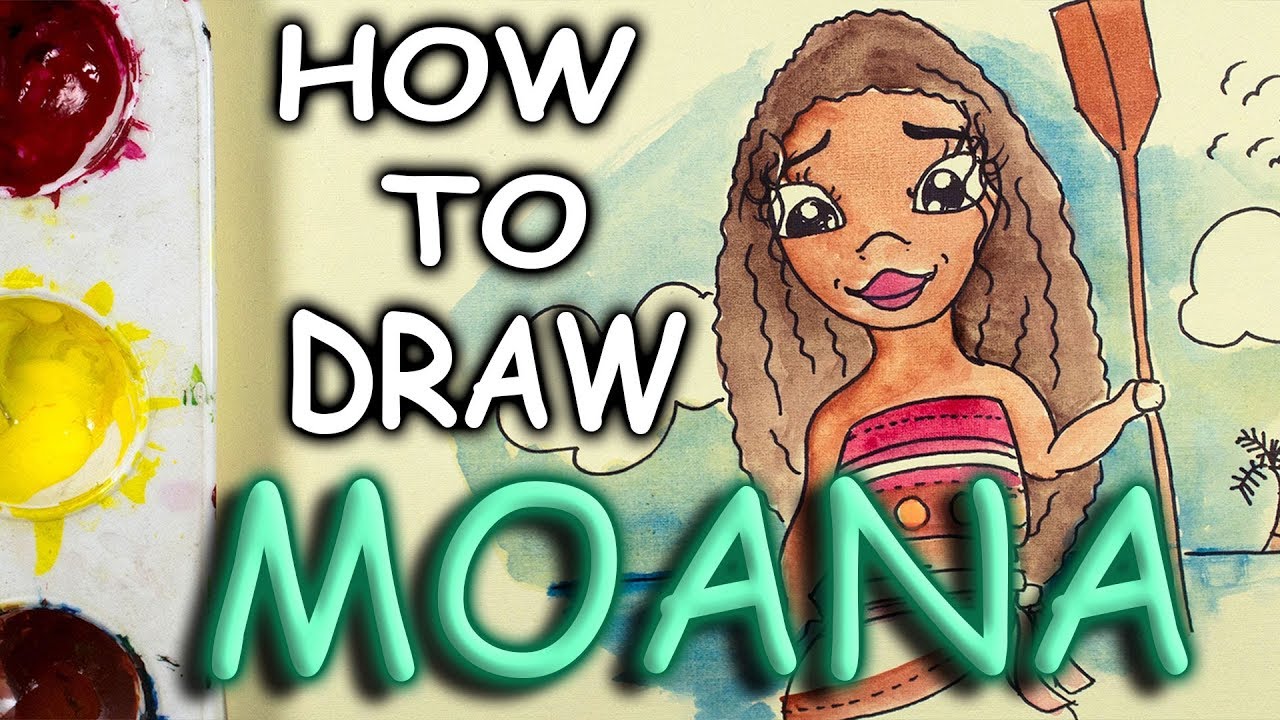 How to draw Moana | moana Tutorial | Easy Step by Step ...