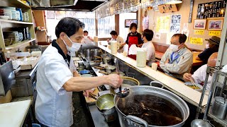 Beef! Egg Bowl! Tempura! High Level Noodle Pros Quickly Cook All the Orders! Japanese Street Food