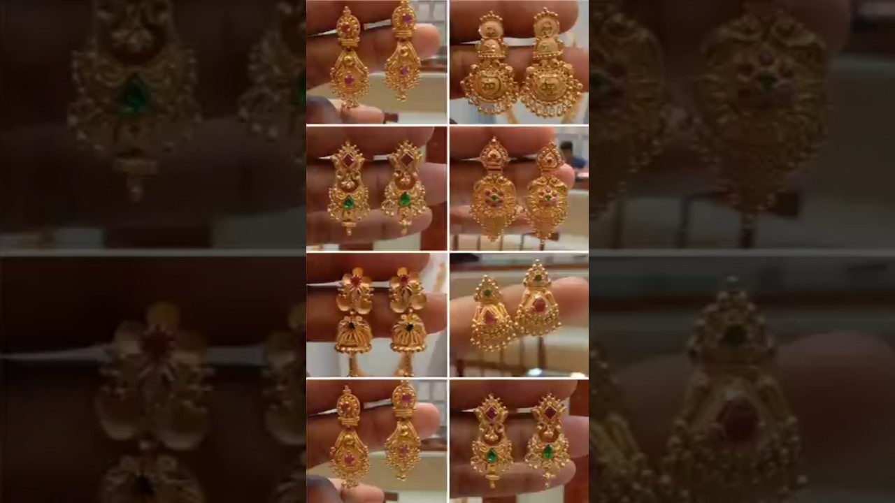 🪔 Ethnic Elegance: South Indian Gold Earrings 2025! 🌺 Traditional South Indian Gold Earrings ❤