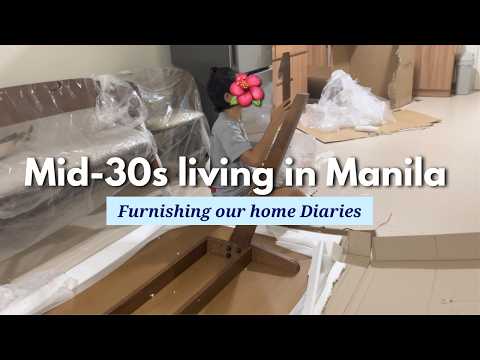 Mid-30s living in Manila 🩵 | Buying our dining table | Assembly of my mini desk office 🖥️