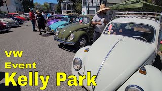 Kelly Park VW Car Show Rare VW Split Window Beetle  oval window  barndoor bus  HUGE EVENT